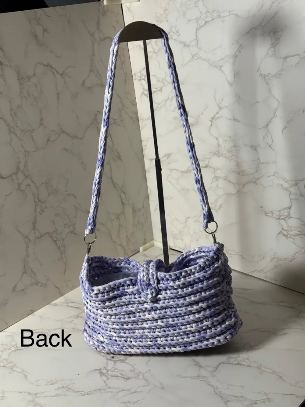 Handmade purple white pocketbook